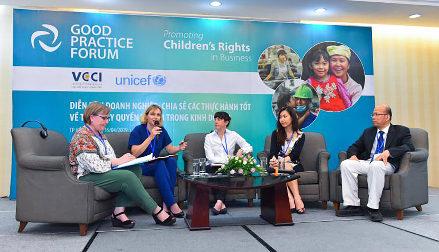 Discussing our access-to-decent-work-for-youth programme at a forum in Vietnam