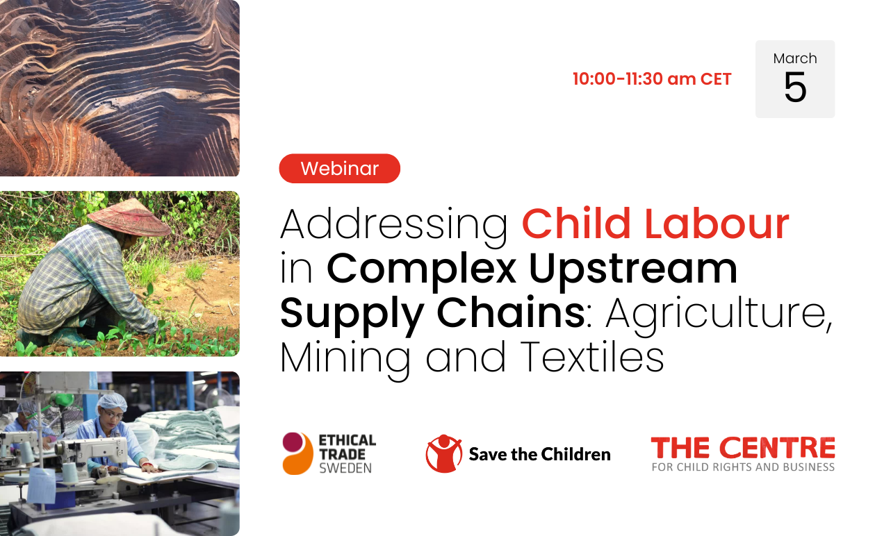 Webinar: Addressing Child Labour in Complex Upstream Supply Chains: Agriculture, Mining and Textiles